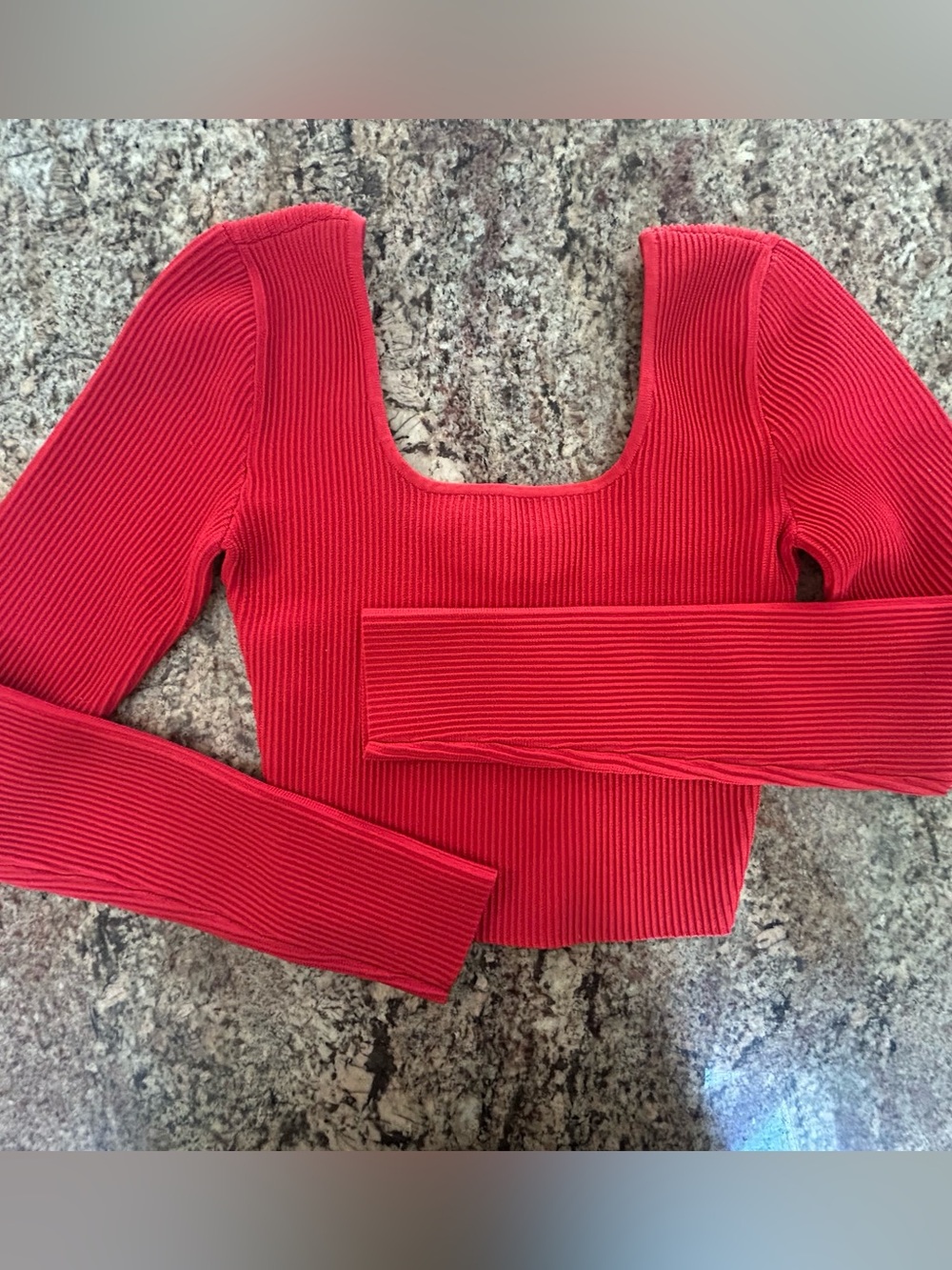 Babaton ribbed knit top sz xs